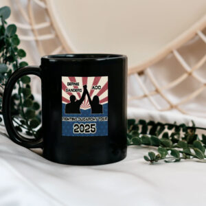 Bernie Sanders AOC Fighting Oligarchy Tour Mug, Activism Protest Mug