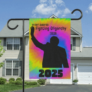 Bernie Sanders Fighting Oligarchy Tour 2025 Flag
