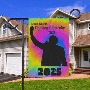 Bernie Sanders Fighting Oligarchy Tour 2025 Flag