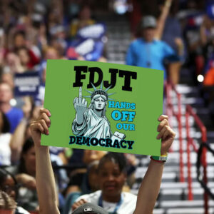 FDJT Hands Off Our Democracy 2025 Yard Sign