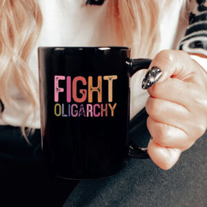 Fight Oligarchy Mug, resist Mug, resist merch, anti trump, anti oligarch, fdt Mug