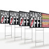 Hands Off Yard Sign, Anti Trump Anti Maga FDT DOGE Democrat Yard Sign