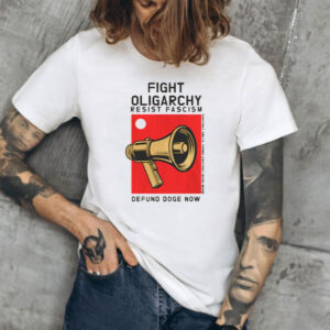 Protest Shirt Resist Fascism fight oligarchy Rally Wear, AOC Bernie Fight Oligarchy Anti DOGE Tshirt