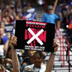 Remove, Reverse, Reclaim, Hands Off Our Democracy Yard Sign