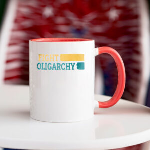 Retro Fight Oligarchy Mug, Fight Oligarchy Mug