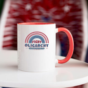 fight oligarchy Mug american colors arch graphic Mug