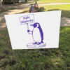 Anti Trump, Penguin Tariff Protest, Fight Oligarchy Yard Sign