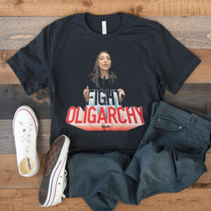 Aoc See Through, Fight Oligarchy 2025 T-Shirt