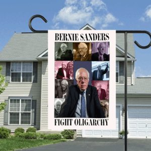 Bernie Sanders Fight Oligarchy, Fight Oligarchy Tour Flag