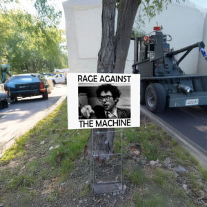 Bernie Sanders Fight Oligarchy Tour, Rage Against The Machine Yard Sign