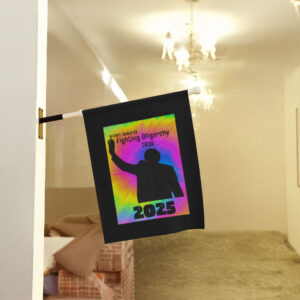 Bernie Sanders Fighting Oligarchy Tour 2025, Political Activism Flag