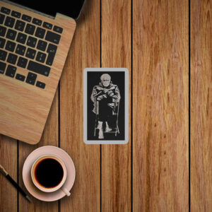 Bernie Sanders Meme Stencil Sketch Artistic Progressive Democrat Independent Politics Sticker