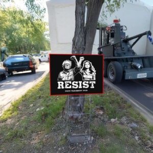 Bernie Sanders Resist Fighting Oligarchy Tour Yard Sign