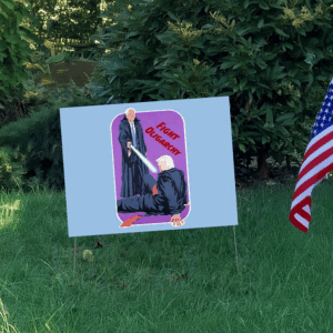 Bernie Sanders Takes Down Trump, Fight Oligarchy Yard Sign