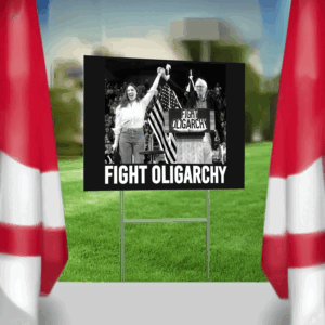 Fight Oligarchy, 1963 Arrest Photo Yard Sign