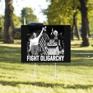 Fight Oligarchy, 1963 Arrest Photo Yard Sign