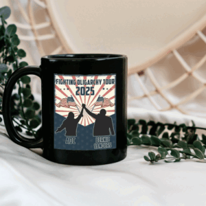 Fight Oligarchy AOC Bernie - Anti Trump, Fight Oligarchy Tour 2025 Mug
