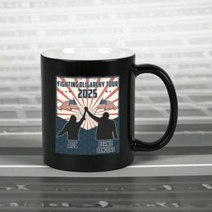 Fight Oligarchy AOC Bernie - Anti Trump, Fight Oligarchy Tour 2025 Mug