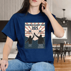 Fight Oligarchy AOC Bernie - Anti Trump, Fight Oligarchy Tour 2025 T-Shirt