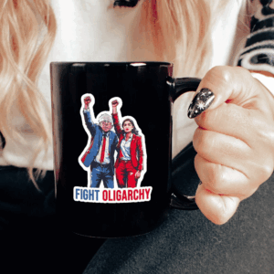 Fight Oligarchy AOC Bernie - Anti Trump - Political - Democrat - Liberal Mug