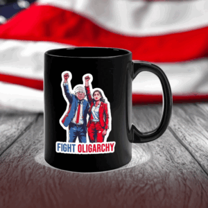 Fight Oligarchy AOC Bernie - Anti Trump - Political - Democrat - Liberal Mug