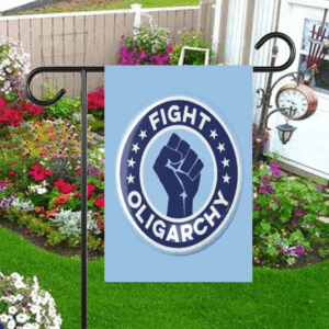 Fight Oligarchy Fist 2025 FLag