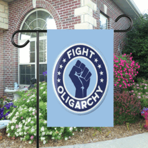 Fight Oligarchy Fist 2025 FLag