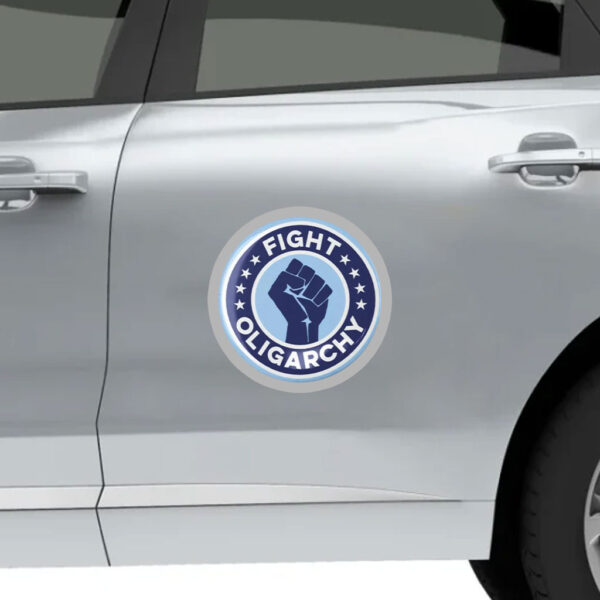 Fight Oligarchy Sticker, Anti Trump Elon Musk Car Magnet