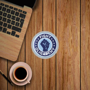 Fight Oligarchy Sticker, Anti Trump Elon Musk Car Magnet