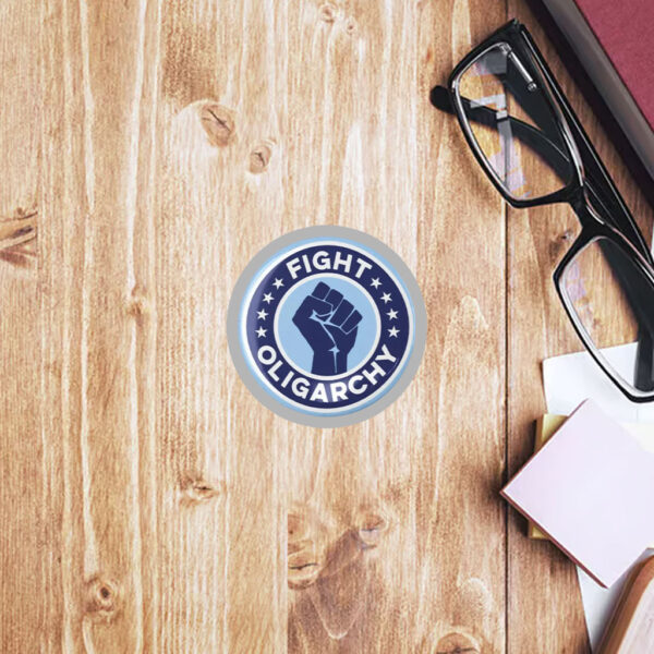Fight Oligarchy Sticker, Anti Trump Elon Musk Car Magnet