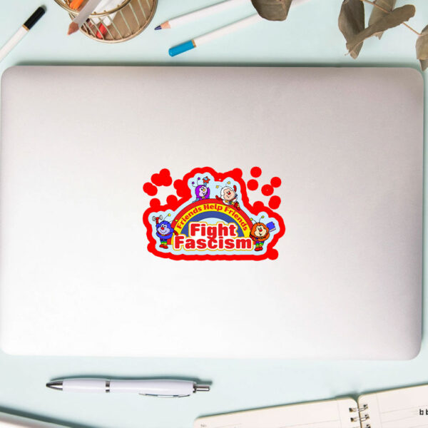 Friends Help Friends Fight Fascism 2025 Sticker, Car Magnet