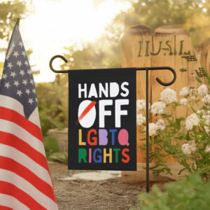 HANDS OFF LGBTQ Rights 2025 Flag