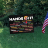Hands Off, Anti Trump Anti Maga FDT DOGE Democrat Yard Sign