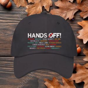 Hands Off Protest Embroidery Hat