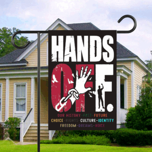 Hands Off Protest, Feminist Protest, Political Flag