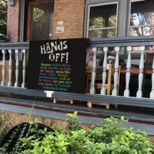 Hands Off Protest Message Yard Sign