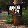 Hands Off Protest, Political Activism, Save Public Lands, Medicare Social Security, Free Speech, Environmental Rights Yard Sign