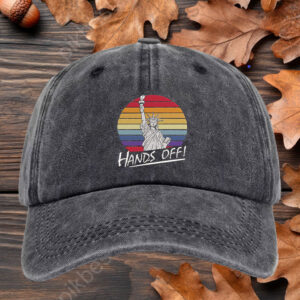 Hands Off Protest, Resist Anti Trump Embroidery Hat