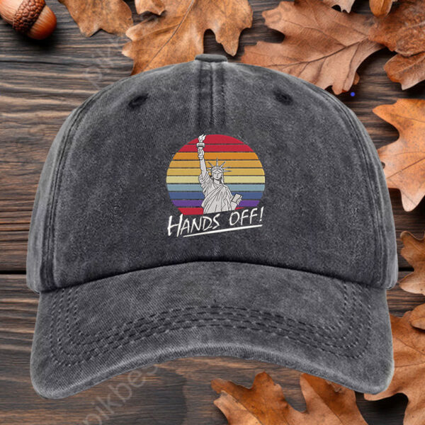 Hands Off Protest, Resist Anti Trump Embroidery Hat