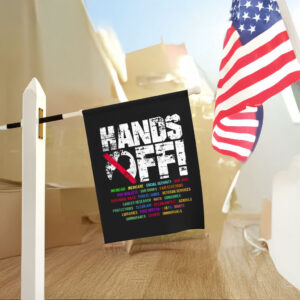 Hands Off Protest, Save Public Lands, Medicare Social Security, Free Speech, Environmental Rights Flag