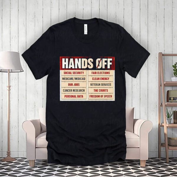 Hands off board social security fair elections 2025 T-Shirt