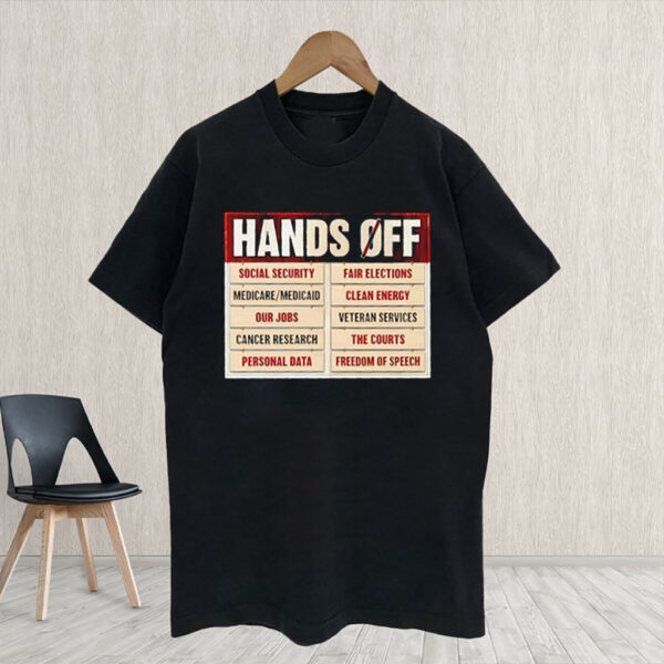 Hands off board social security fair elections 2025 T-Shirt