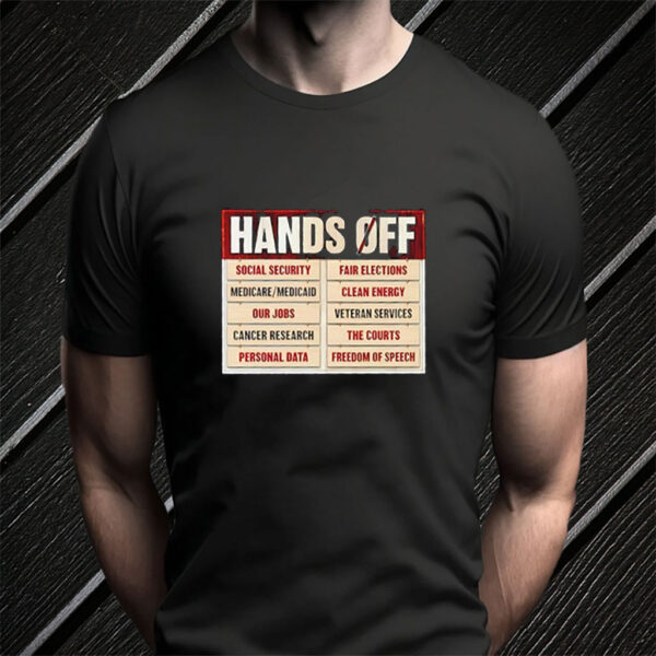 Hands off board social security fair elections 2025 T-Shirt
