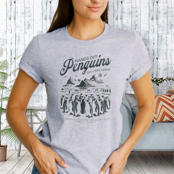 Penguins Against Tariffs Funny Trump Tariffs 2025 T-Shirt