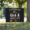 Penguins flippers up hands off my rights 2025 Yard Sign