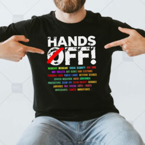 Political Hands Off Protest 2025 T-Shirt