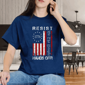 Resist We The People, Hands Off Protest US Flag T-Shirt