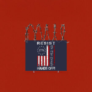 Resist We The People, Hands Off Protest US Flag Yard Sign