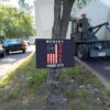Resist We The People, Hands Off Protest US Flag Yard Sign