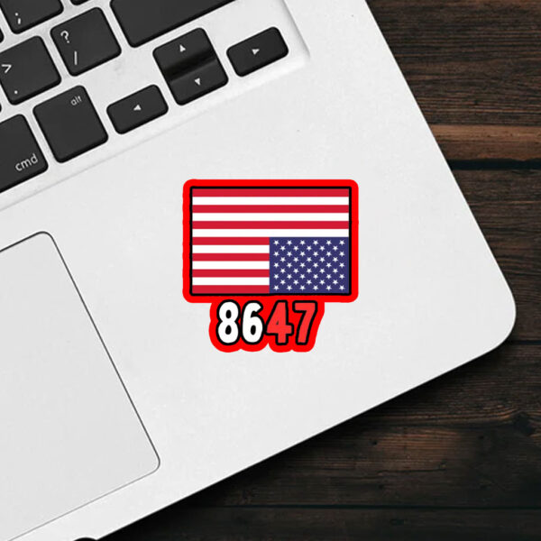 8647 America Flag 2025 Sticker, Car Magnet